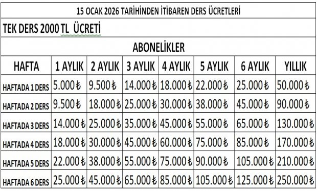 Eğitim Ücretleri Güncellendi